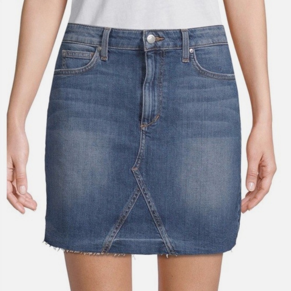 Joe's Darcy High Waist Raw Hem Denim Mini Skirt Size 27